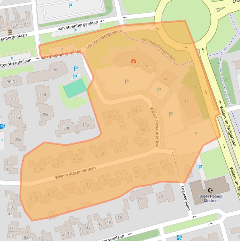 Kaart van postcodegebied 4532DB.