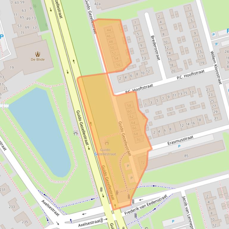 Kaart van postcodegebied 4532ED.