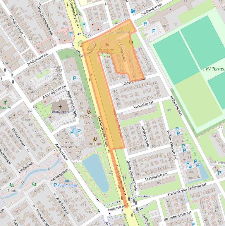 Kaart van postcodegebied 4532EE.