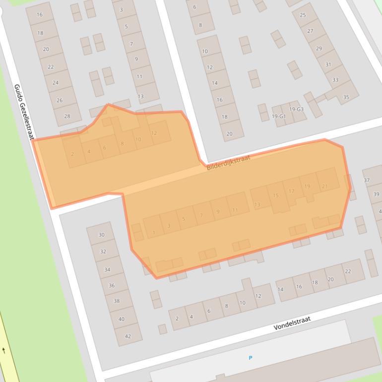Kaart van postcodegebied 4532EG.