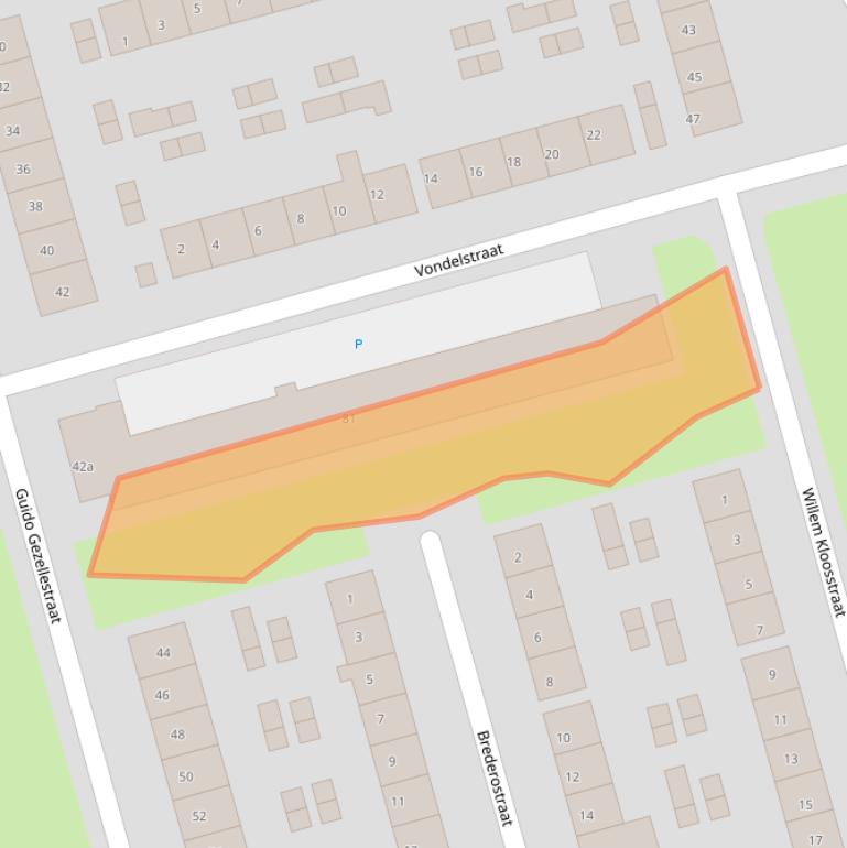 Kaart van postcodegebied 4532EJ.