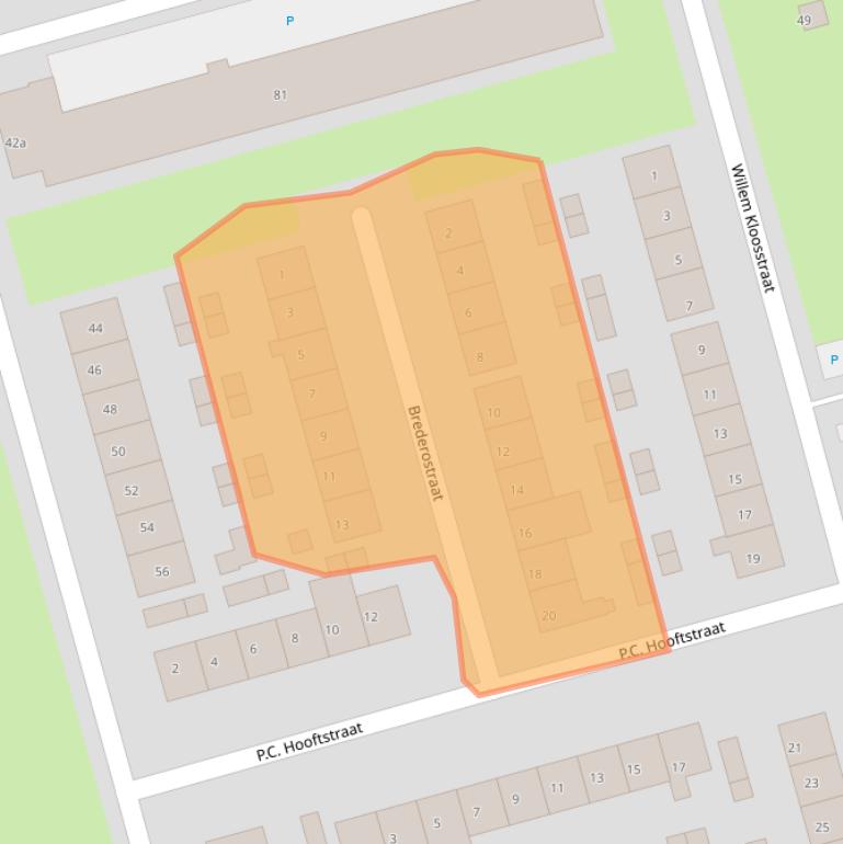 Kaart van postcodegebied 4532EM.