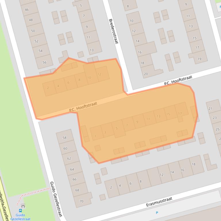 Kaart van postcodegebied 4532EN.