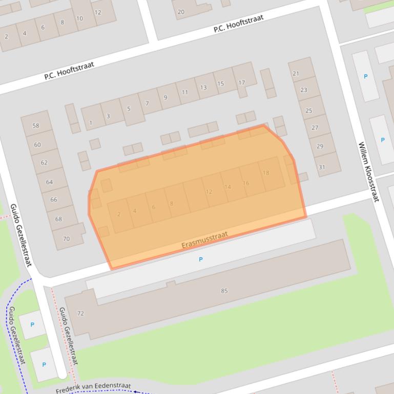 Kaart van postcodegebied 4532ES.