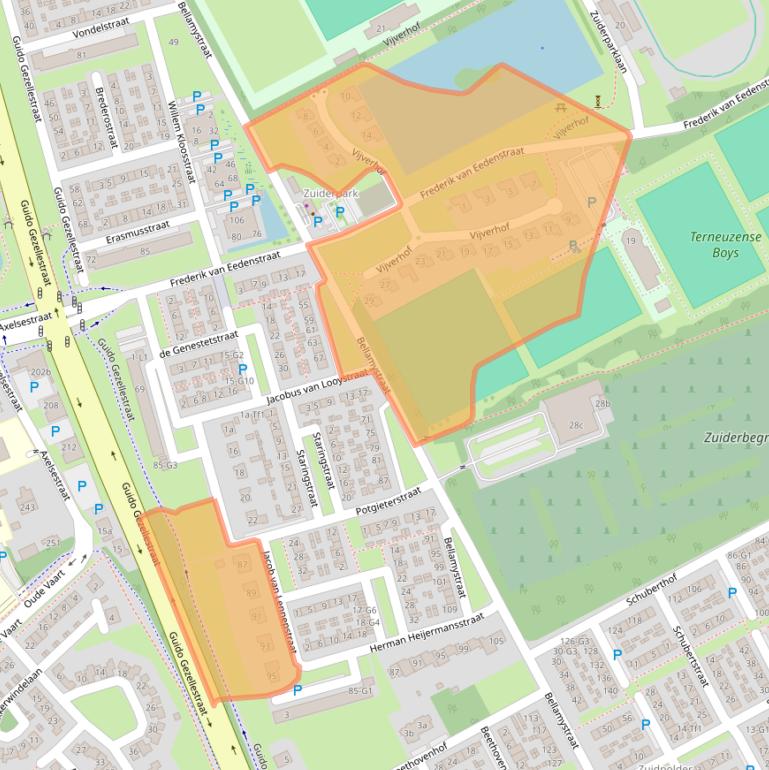 Kaart van postcodegebied 4532EX.