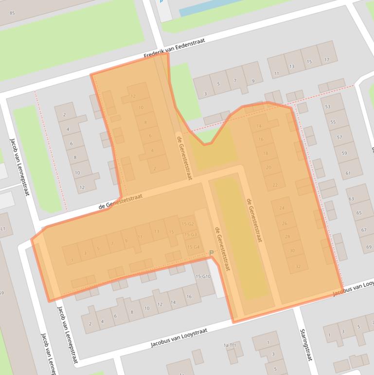 Kaart van postcodegebied 4532GB.