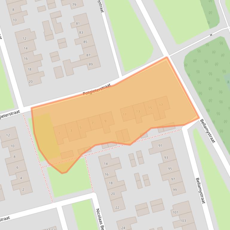 Kaart van postcodegebied 4532GE.