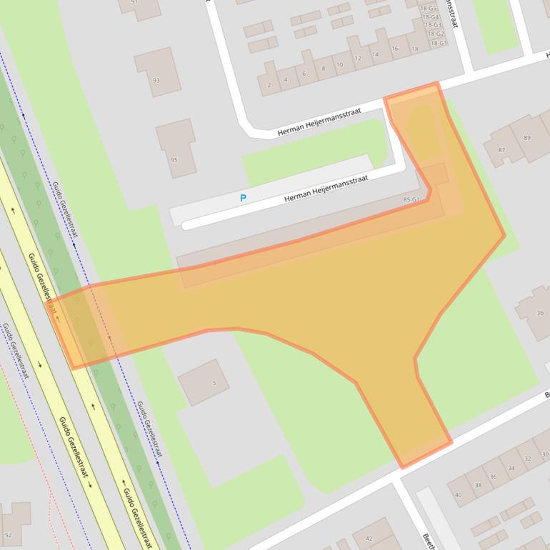 Kaart van postcodegebied 4532GJ.