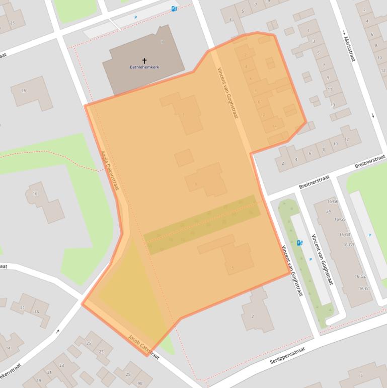 Kaart van postcodegebied 4532GP.