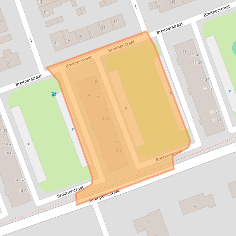 Kaart van postcodegebied 4532GS.