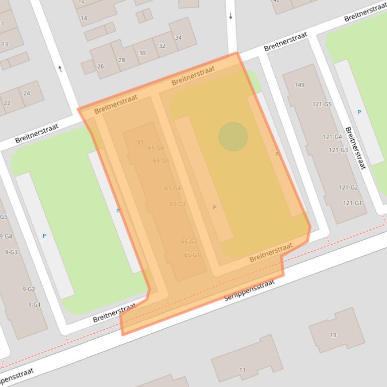 Kaart van postcodegebied 4532GT.