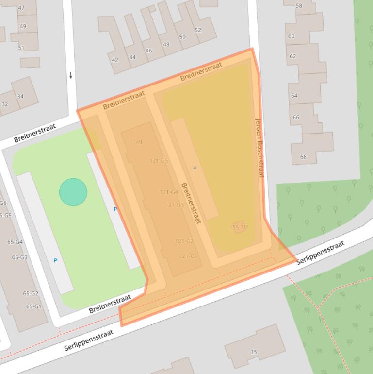 Kaart van postcodegebied 4532GV.