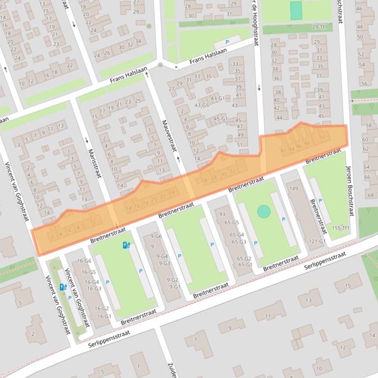 Kaart van postcodegebied 4532GW.