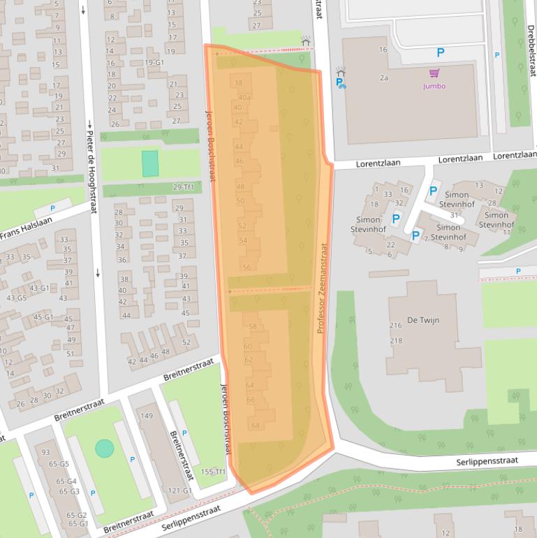 Kaart van postcodegebied 4532HN.