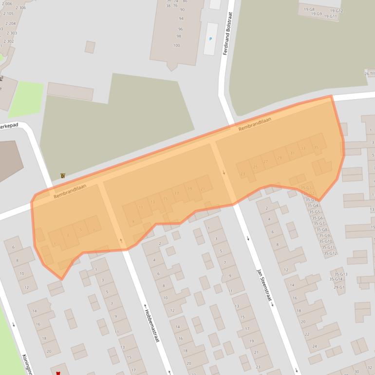 Kaart van postcodegebied 4532HP.