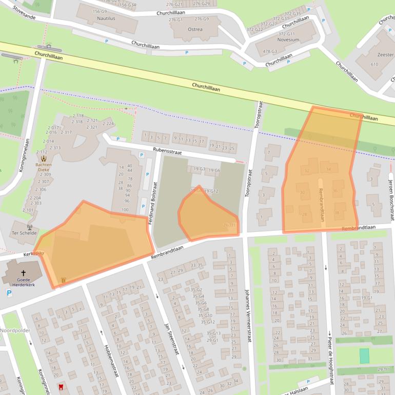 Kaart van postcodegebied 4532HR.
