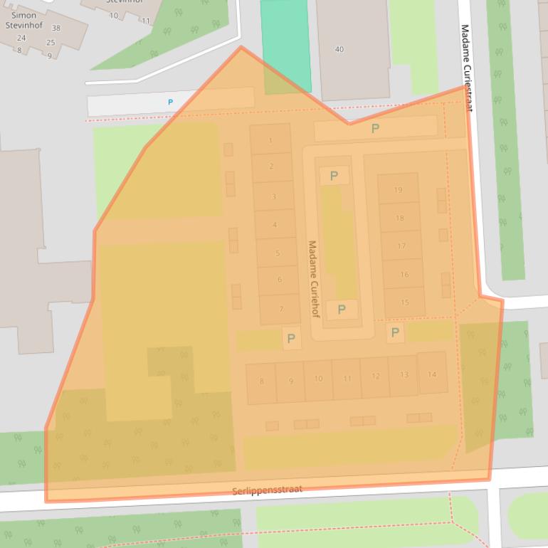 Kaart van postcodegebied 4532HX.