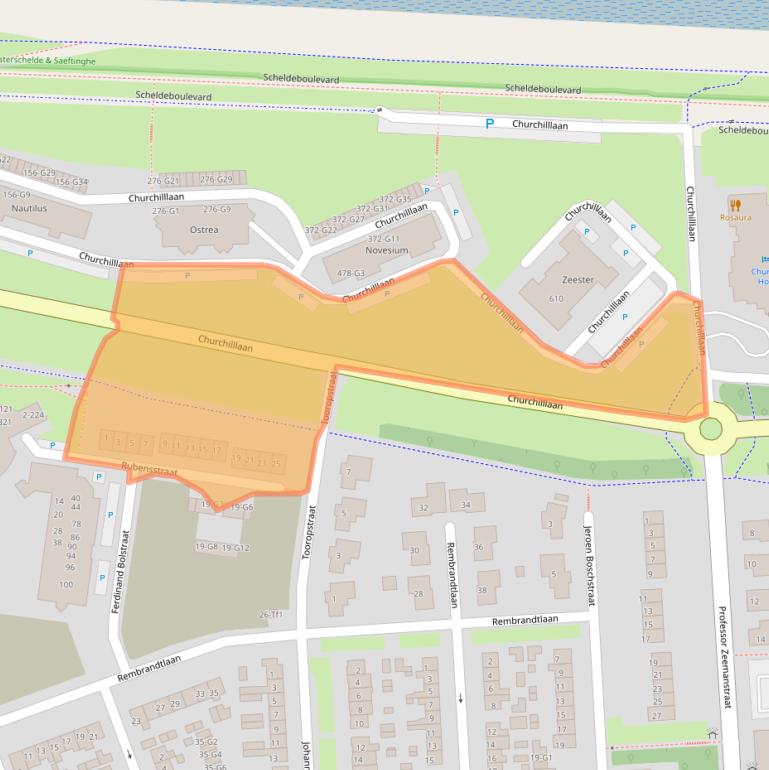 Kaart van postcodegebied 4532JA.