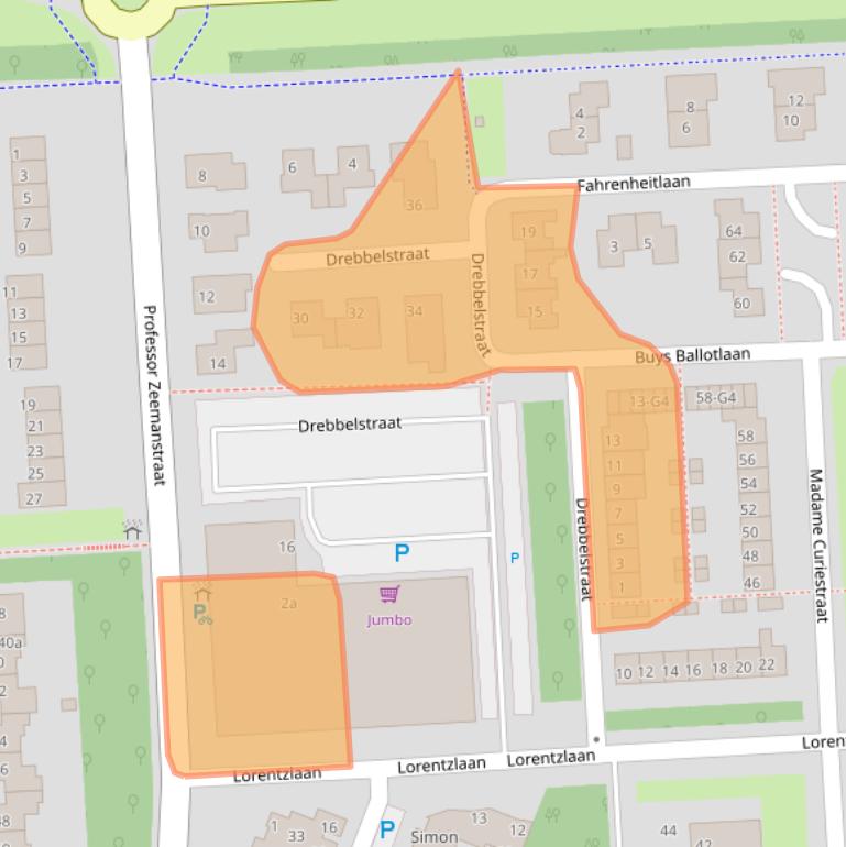 Kaart van postcodegebied 4532JN.
