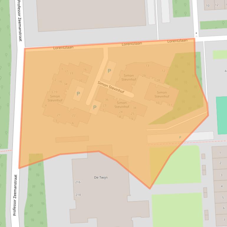 Kaart van postcodegebied 4532KZ.