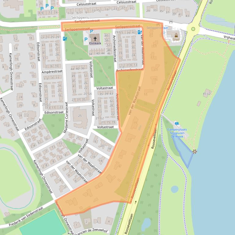 Kaart van postcodegebied 4532LA.