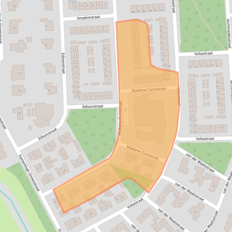 Kaart van postcodegebied 4532LJ.