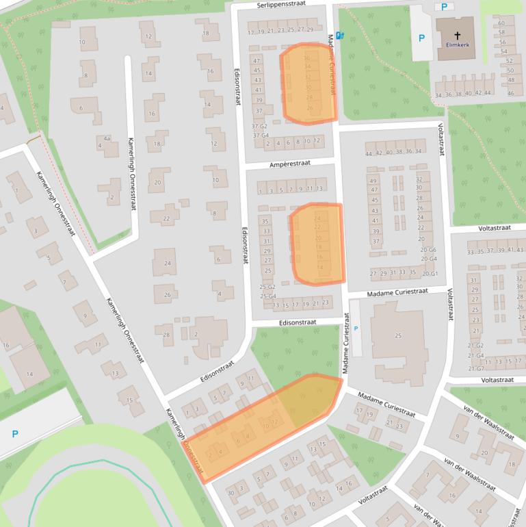 Kaart van postcodegebied 4532LK.