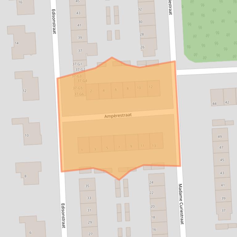 Kaart van postcodegebied 4532LN.