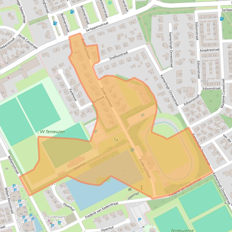 Kaart van postcodegebied 4532LS.