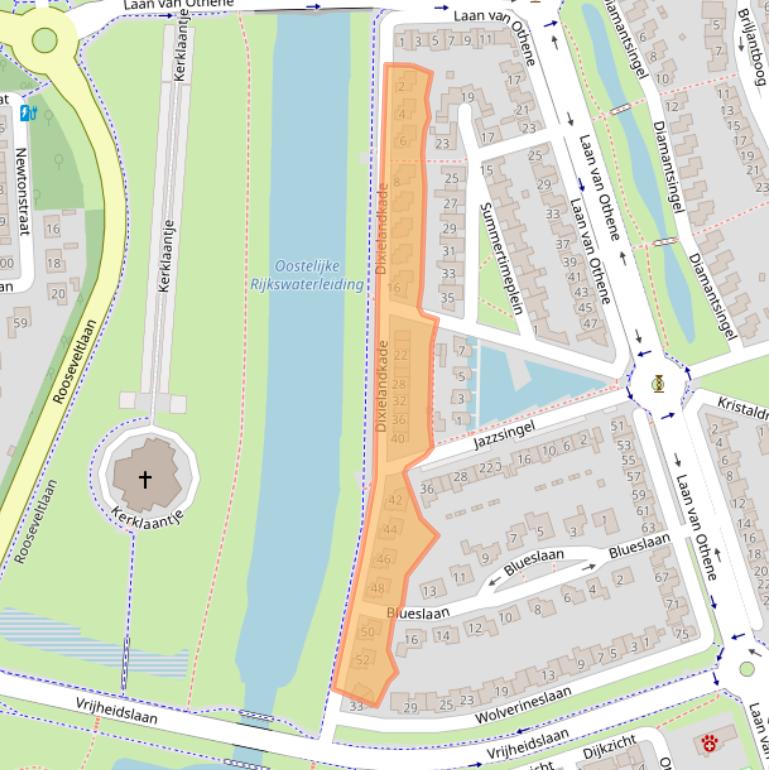 Kaart van postcodegebied 4533AB.