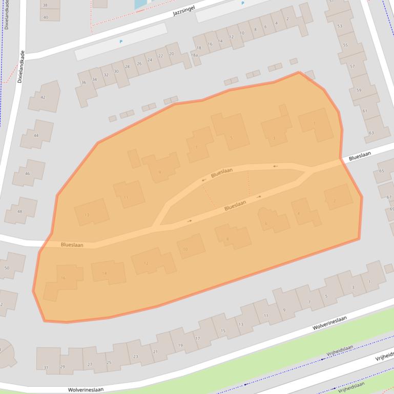 Kaart van postcodegebied 4533AG.