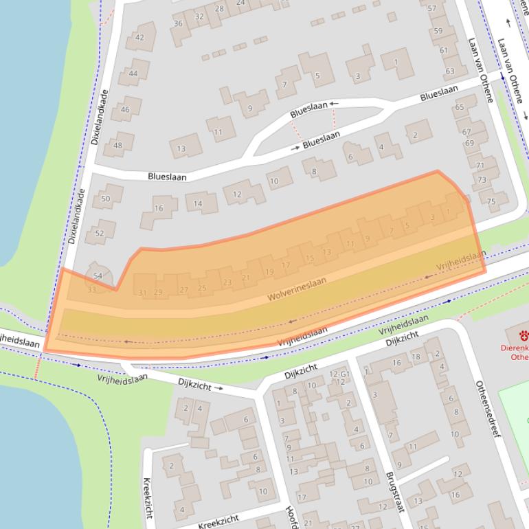 Kaart van postcodegebied 4533AH.