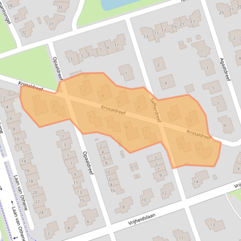 Kaart van postcodegebied 4533AL.