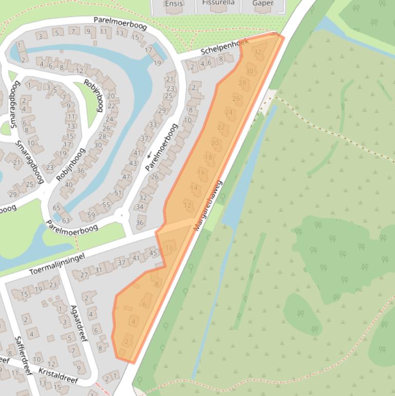 Kaart van postcodegebied 4533AS.