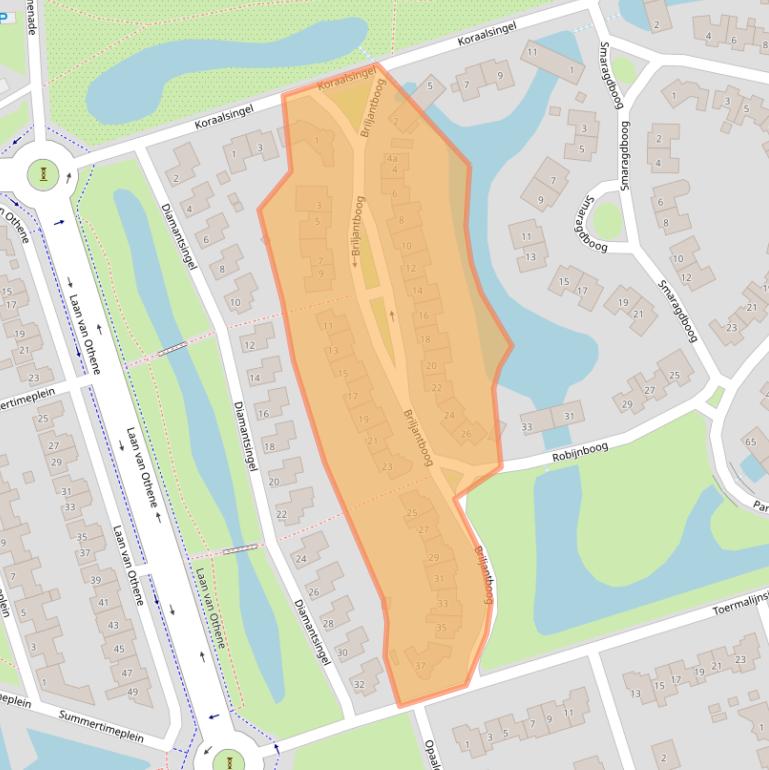 Kaart van postcodegebied 4533AW.