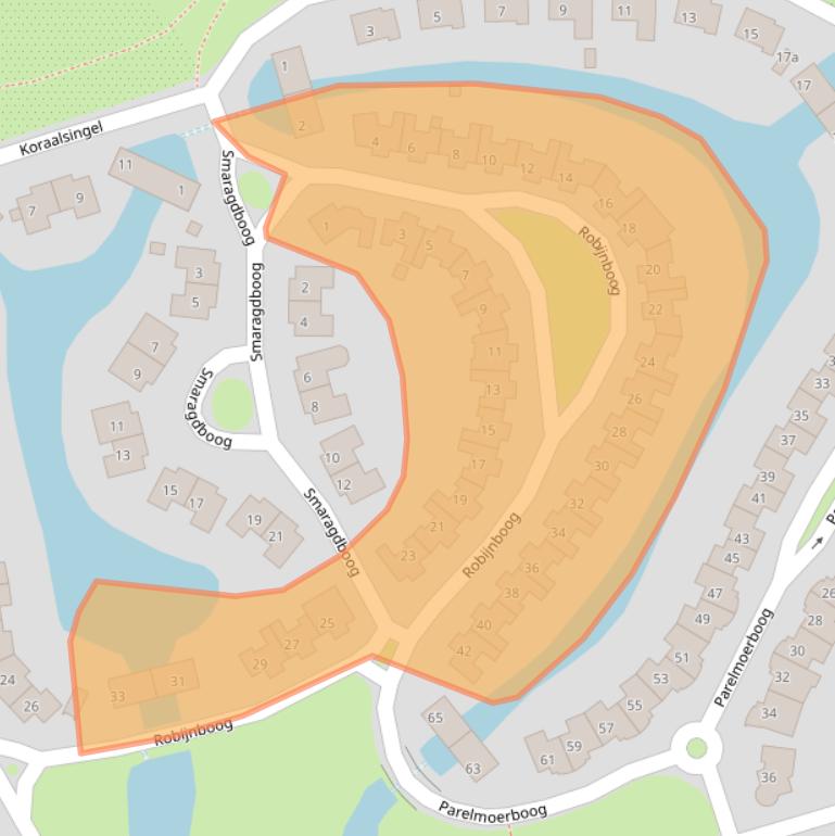 Kaart van postcodegebied 4533BA.