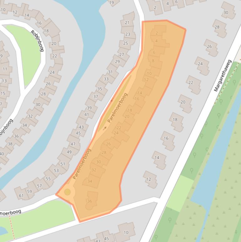 Kaart van postcodegebied 4533BC.