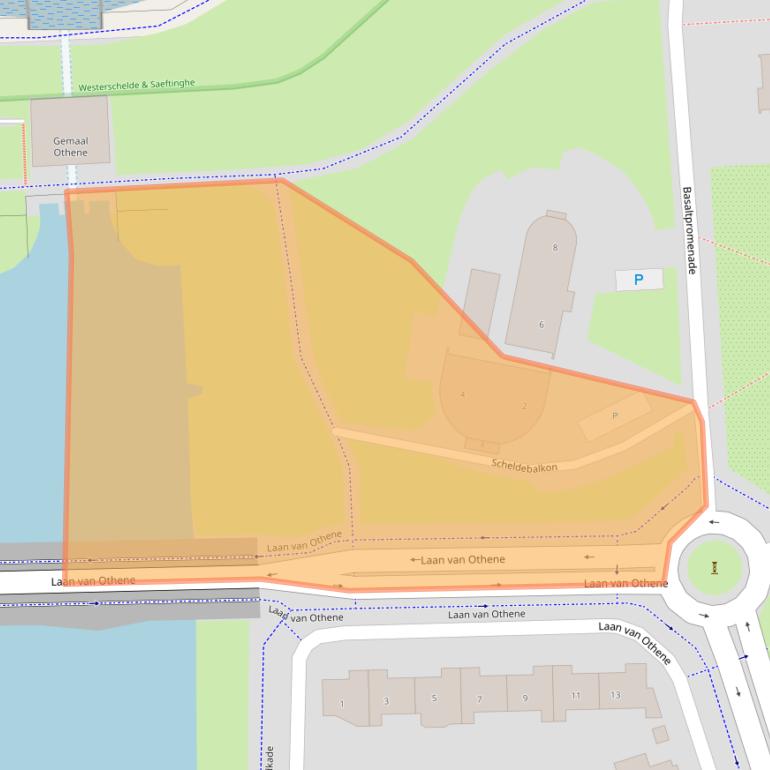 Kaart van postcodegebied 4533CA.