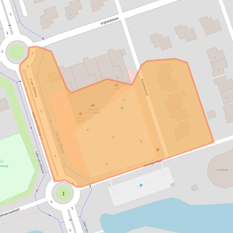 Kaart van postcodegebied 4533DD.