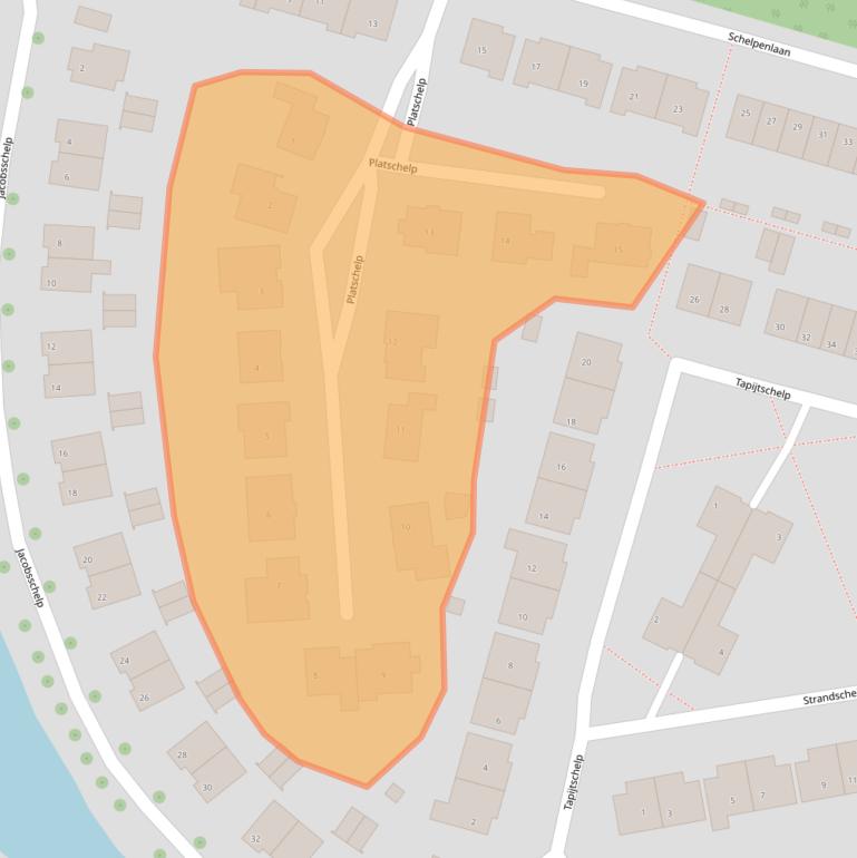 Kaart van postcodegebied 4533DH.