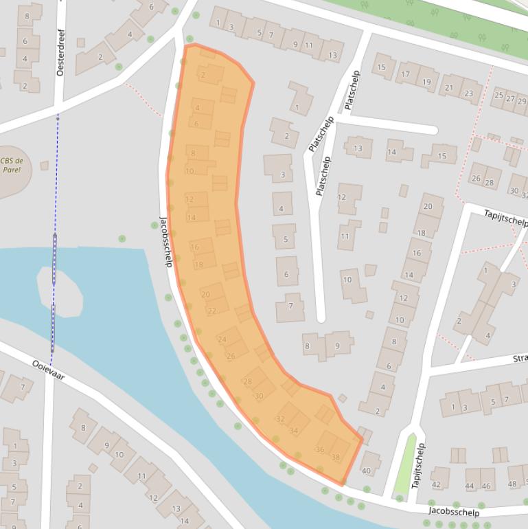 Kaart van postcodegebied 4533DP.