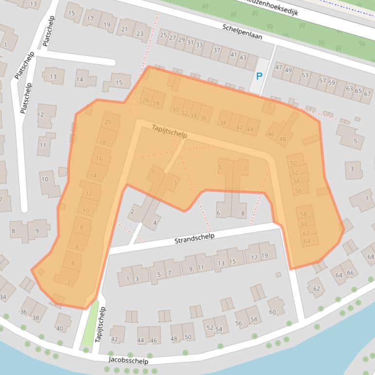 Kaart van postcodegebied 4533DS.