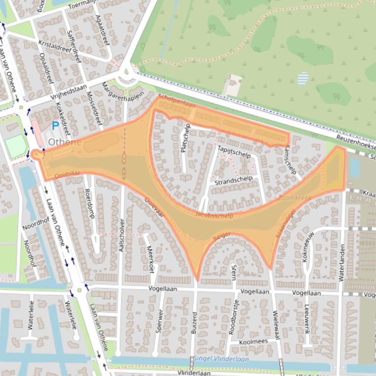 Kaart van postcodegebied 4533DW.