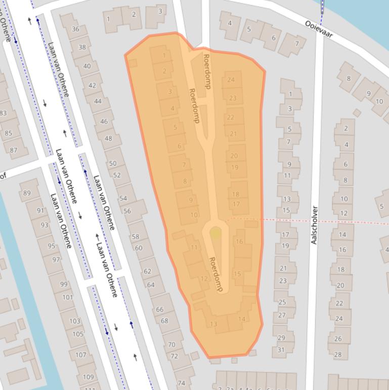 Kaart van postcodegebied 4533EB.