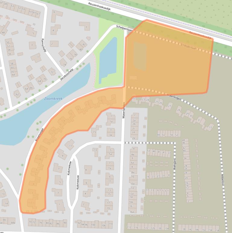 Kaart van postcodegebied 4533EH.