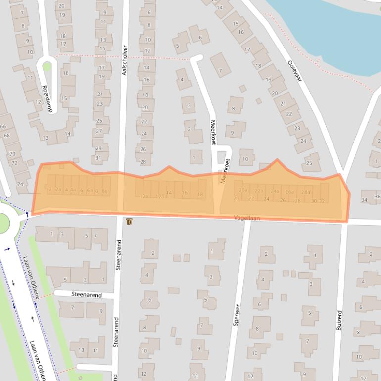 Kaart van postcodegebied 4533ET.