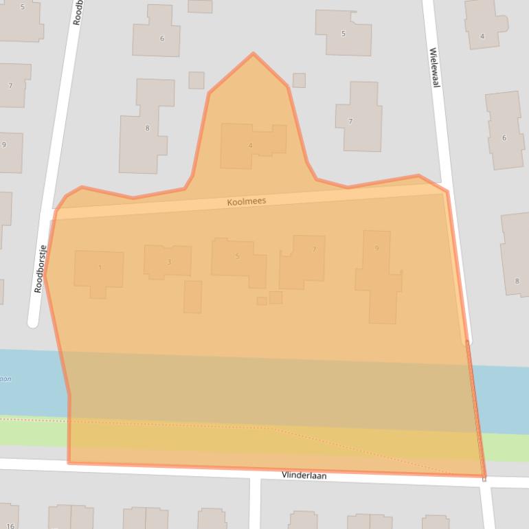 Kaart van postcodegebied 4533GJ.