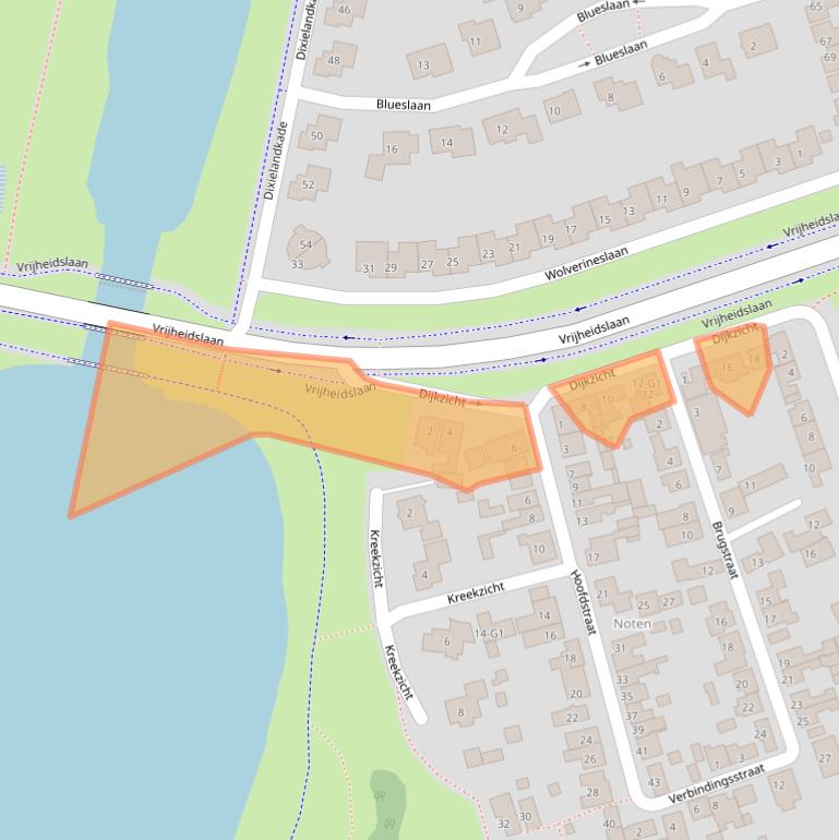 Kaart van postcodegebied 4533PA.