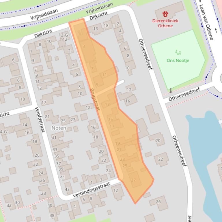 Kaart van postcodegebied 4533PE.