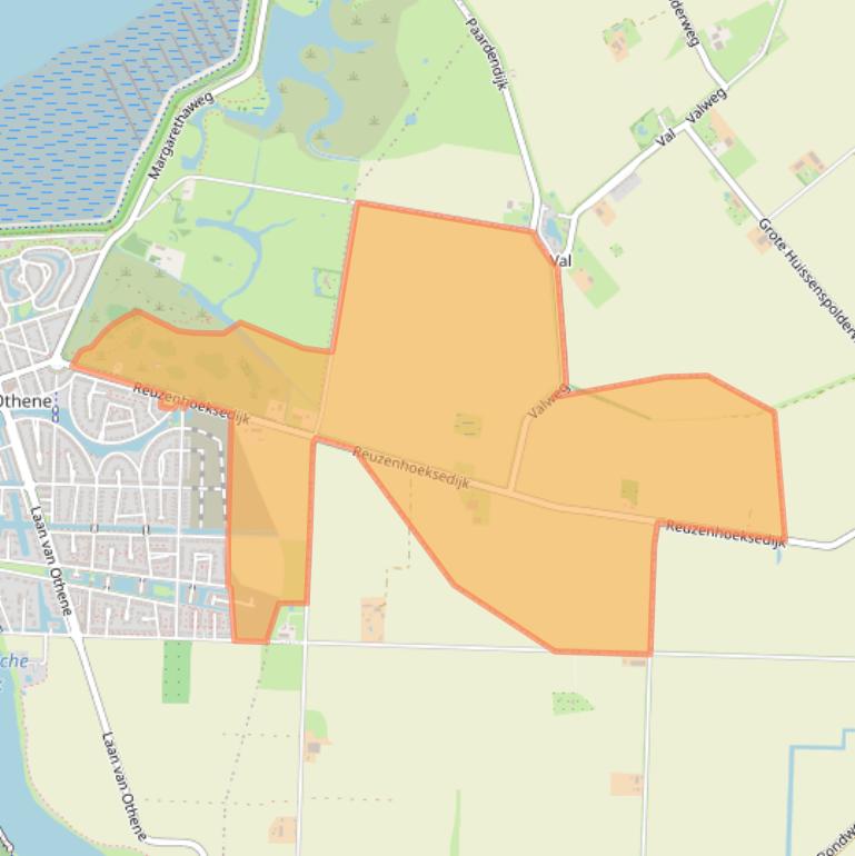 Kaart van postcodegebied 4533PK.